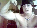 baseball muscle stud showing off