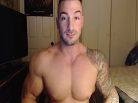 Jacked Tatted Stud Flexes Gains