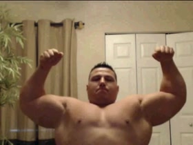off-season bodybuilder posing