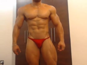 Red Posing suit