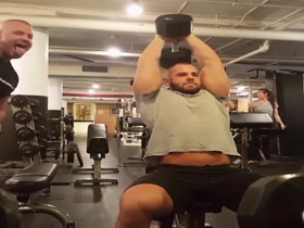 Hunk at gym