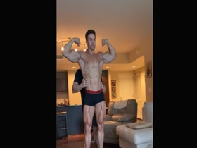 Blond bodybuilder
