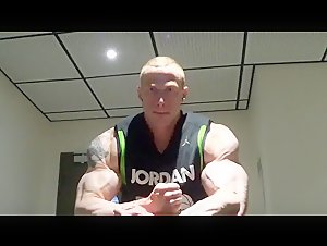 getting high off his own flexing rage