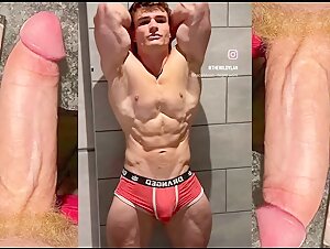 Young Jock Bulging