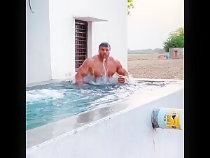 hot daddy in pool