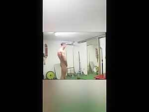 College Muscle ires Himself in Mirror